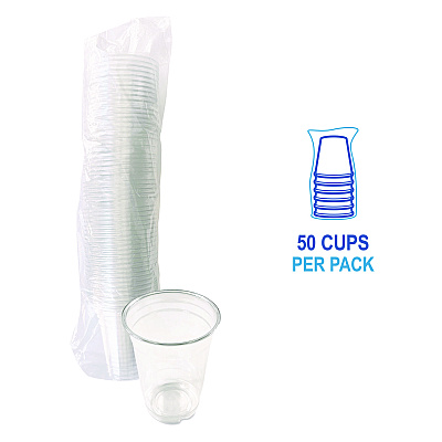 Boardwalk Clear Plastic PET Cups, 14 oz, 50/Pack (BWKPET14PK)