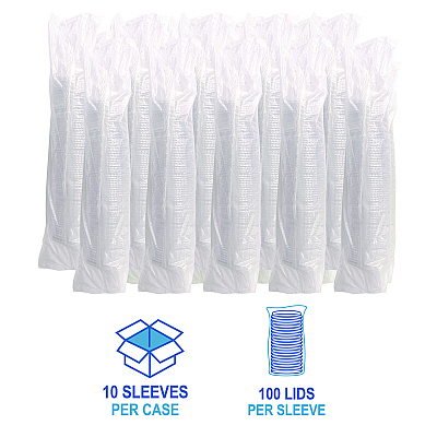 Boardwalk Crystal-Clear Cold Cup Straw-Slot Lids, Fits 9 to 10 oz PET Cups, 1,000/Carton (BWKPET910STRAW)