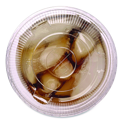Boardwalk Crystal-Clear Cold Cup Straw-Slot Lids, Fits 9 oz Squat/12 oz PET Cups, 100/Pack (BWKPET912STRAPK)