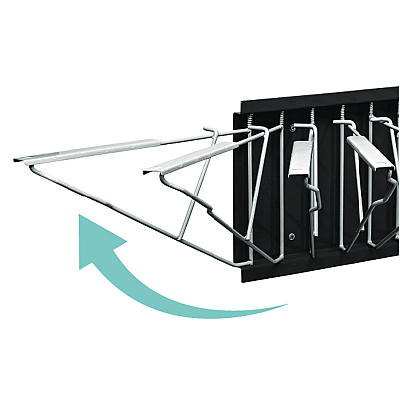 AdirOffice Large File Blueprint Pivot Wall Rack, Assorted Document Sizes Accommodated, 11" x 15.8" x 23.9", Black (ALHI617BLK)