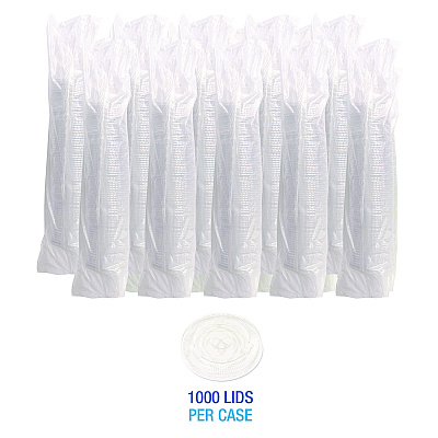 Boardwalk Crystal-Clear Cold Cup Straw-Slot Lids, Fits 9 oz Squat/12 oz PET Cups, 1,000/Carton (BWKPET912STRAW)