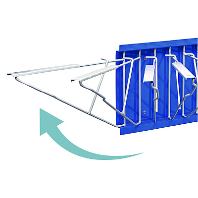 AdirOffice Large File Blueprint Pivot Wall Rack, Assorted Document Sizes Accommodated, 11" x 15.8" x 23.9", Blue (ALHI617BLU)