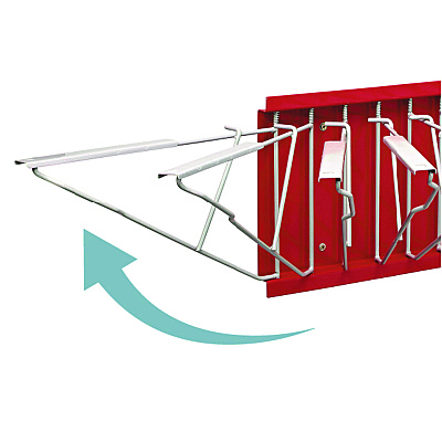 AdirOffice Large File Blueprint Pivot Wall Rack, Assorted Document Sizes Accommodated, 11" x 15.8" x 23.9", Red (ALHI617RED)