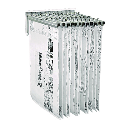AdirOffice Large File Blueprint Pivot Wall Rack, Assorted Document Sizes Accommodated, 11" x 15.8" x 23.9", White (ALHI617WHI)