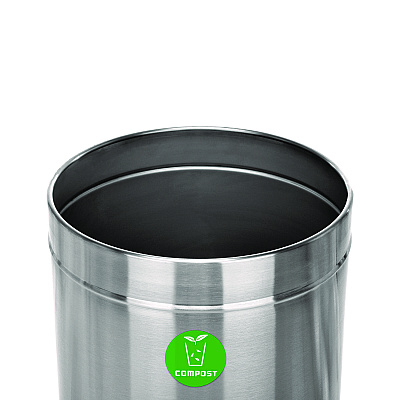Alpine 27 Gallon Stainless Steel Compost Can, Brushed Stainless Steel (ALHALP47527CO)
