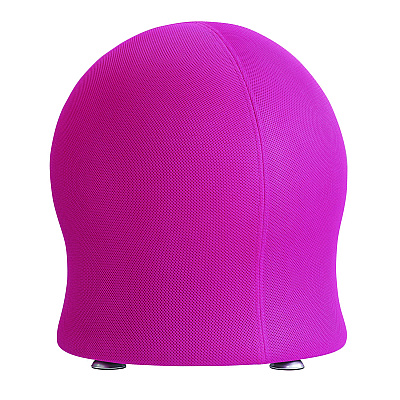 Safco Zenergy Ball Chair, Backless, Supports Up to 250 lb, Pink Fabric Seat, Silver Base (SAF4750PI)