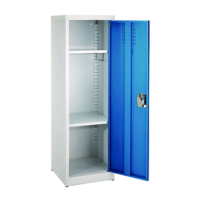 AdirOffice Steel Storage Locker, 1 Compartment, 15 x 15 x 48, Blue (ALHI62901BLU)