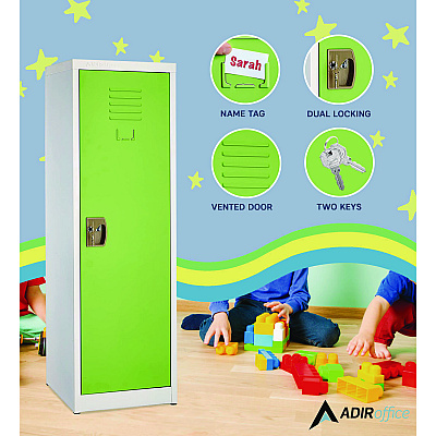 AdirOffice Steel Storage Locker, 1 Compartment, 15 x 15 x 48, Green (ALHI62901GRN)