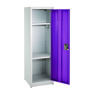AdirOffice Steel Storage Locker, 1 Compartment, 15 x 15 x 48, Purple (ALHI62901PUR)