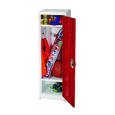 AdirOffice Steel Storage Locker, 1 Compartment, 15 x 15 x 48, Red (ALHI62901RED)