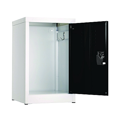 AdirOffice Steel Storage Locker, 1 Compartment, 15 x 15 x 24, Black (ALHI62902BLK)