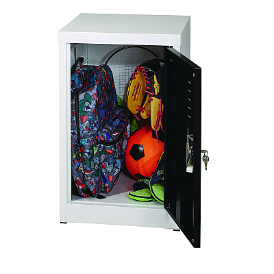 AdirOffice Steel Storage Locker, 1 Compartment, 15 x 15 x 24, Black (ALHI62902BLK)