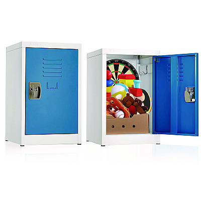 AdirOffice Steel Storage Locker, 1 Compartment, 15 x 15 x 24, Blue (ALHI62902BLU)