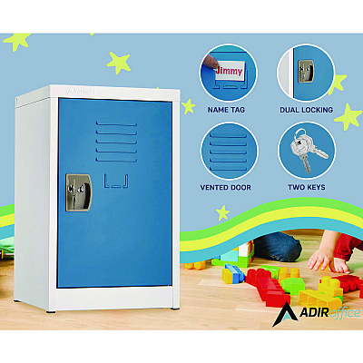 AdirOffice Steel Storage Locker, 1 Compartment, 15 x 15 x 24, Blue (ALHI62902BLU)