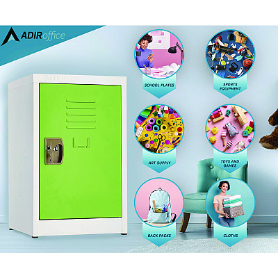 AdirOffice Steel Storage Locker, 1 Compartment, 15 x 15 x 24, Green (ALHI62902GRN)