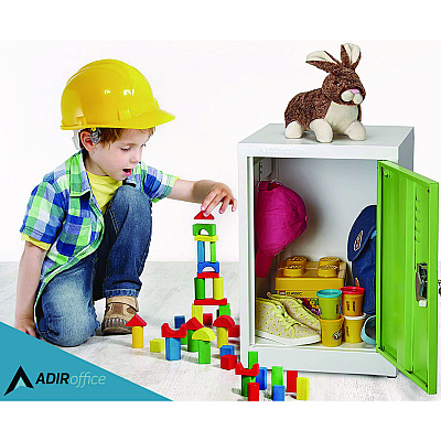 AdirOffice Steel Storage Locker, 1 Compartment, 15 x 15 x 24, Green (ALHI62902GRN)