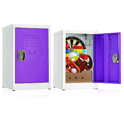 AdirOffice Steel Storage Locker, 1 Compartment, 15 x 15 x 24, Purple (ALHI62902PUR)