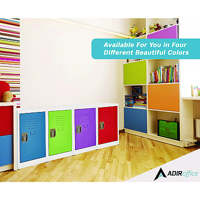 AdirOffice Steel Storage Locker, 1 Compartment, 15 x 15 x 24, Purple (ALHI62902PUR)