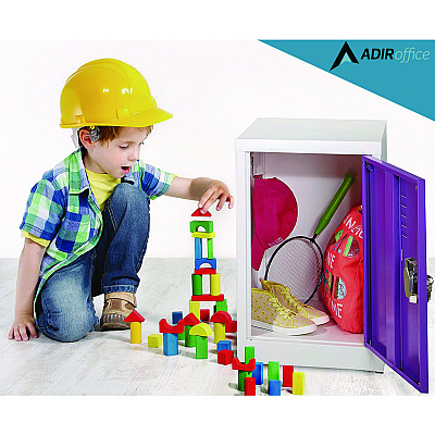 AdirOffice Steel Storage Locker, 1 Compartment, 15 x 15 x 24, Purple (ALHI62902PUR)