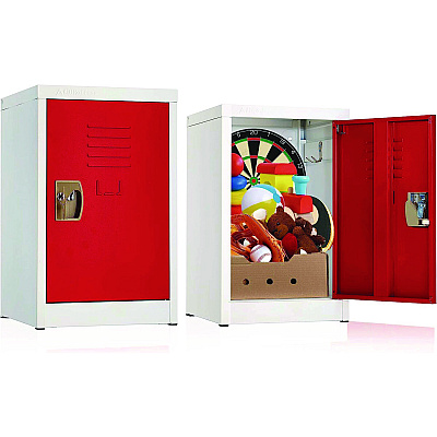 AdirOffice Steel Storage Locker, 1 Compartment, 15 x 15 x 24, Red (ALHI62902RED)