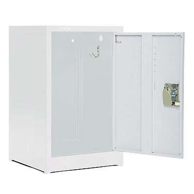 AdirOffice Steel Storage Locker, 1 Compartment, 15 x 15 x 24, White (ALHI62902WHI)