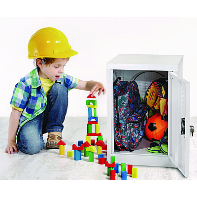 AdirOffice Steel Storage Locker, 1 Compartment, 15 x 15 x 24, White (ALHI62902WHI)