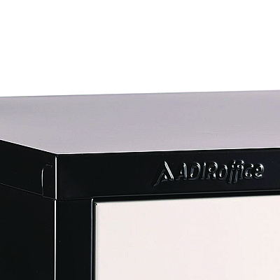 AdirOffice Steel Storage Locker, 1 Compartment, 12 x 12 x 72, Black Body/White Doors (ALHI629201BW)