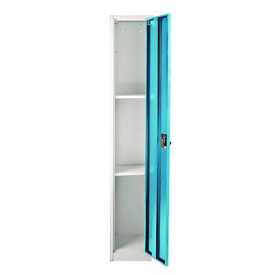 AdirOffice Steel Storage Locker, 1 Compartment, 12 x 12 x 72, Blue (ALHI629201BLU)