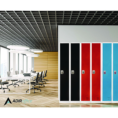 AdirOffice Steel Storage Locker, 1 Compartment, 12 x 12 x 72, Green (ALHI629201GRN)