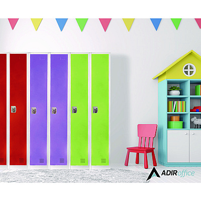 AdirOffice Steel Storage Locker, 1 Compartment, 12 x 12 x 72, Green (ALHI629201GRN)