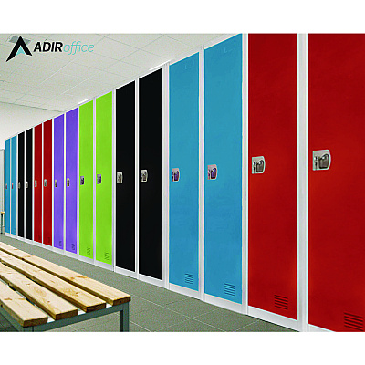 AdirOffice Steel Storage Locker, 1 Compartment, 12 x 12 x 72, Green (ALHI629201GRN)