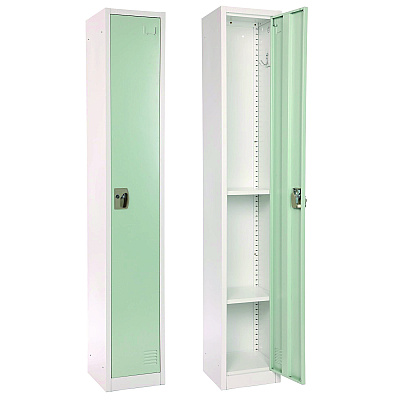 AdirOffice Steel Storage Locker, 1 Compartment, 12 x 12 x 72, Misty Green (ALHI629201MGRN)