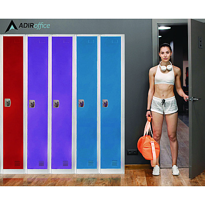 AdirOffice Steel Storage Locker, 1 Compartment, 12 x 12 x 72, Purple (ALHI629201PUR)