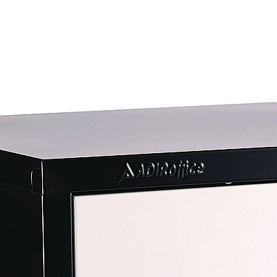 AdirOffice Steel Storage Locker, 4 Compartment, 12 x 12 x 72, Black Body/White Doors (ALHI629204BW)