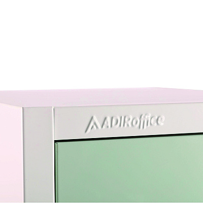 AdirOffice Steel Storage Locker, 6 Compartment, 12 x 12 x 72, Misty Green (ALHI629206MGRN)
