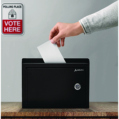 AdirOffice Medium Size Steel Multi-Purpose Secure Drop Box, 9.8 x 3.4 x 7.5, Black (ALHI63102BLK)