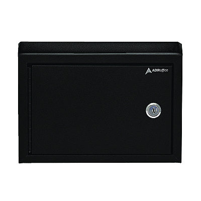 AdirOffice Medium Size Steel Multi-Purpose Secure Drop Box, 9.8 x 3.4 x 7.5, Black (ALHI63102BLK)