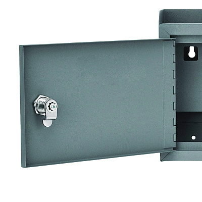 AdirOffice Medium Size Steel Multi-Purpose Secure Drop Box, 9.8 x 3.4 x 7.5, Gray (ALHI63102GRY)
