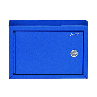 AdirOffice Medium Size Steel Multi-Purpose Secure Drop Box, 9.8 x 3.4 x 7.5, Blue (ALHI63102BLU)