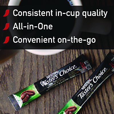 Nescaf Taster's Choice Stick Pack, Decaf, 0.06oz, 80/Box, 6 Boxes/Carton (NES66488CT)