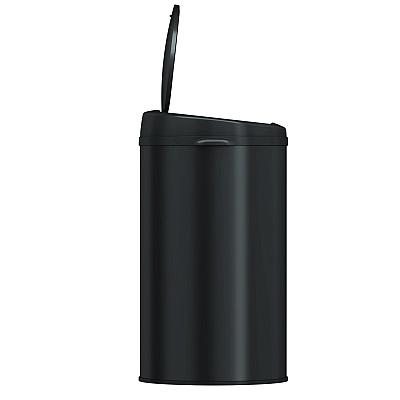 HLS Commercial Sensor Trash Can, 8 gal, Plastic/Stainless Steel, Black (HLMHLS08RB)