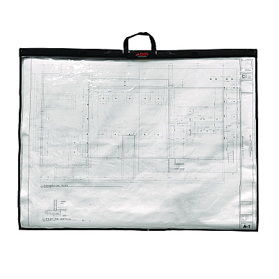 AdirOffice Large Document Protection Blueprint Plan Holder, Holds ARCH D (24" x 36"), Clear (ALHIPS2436)