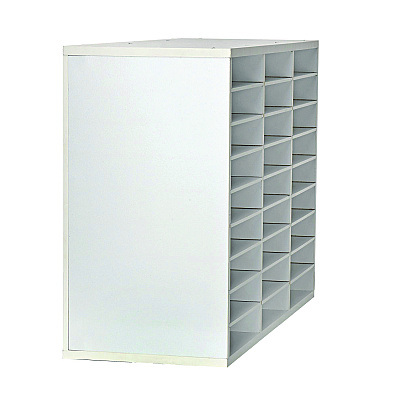 AdirOffice Wooden 27 Compartment Literature Organizer, 27 Sections, Letter Size, 31.49 x 11.81 x 21.65, White (ALHIOF20101WHI)