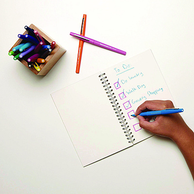 Paper Mate Flair Felt Tip Porous Point Pen, Stick, Medium 0.7 mm, Assorted Ink and Barrel Colors, 6/Pack (PAP1927997)