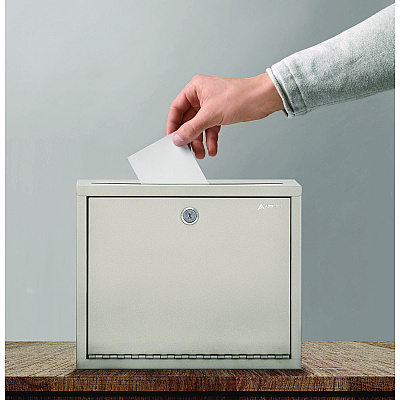 AdirOffice Large Size Steel Multi-Purpose Secure Drop Box, 12 x 3 x 10, Beige (ALHI63103BEI)