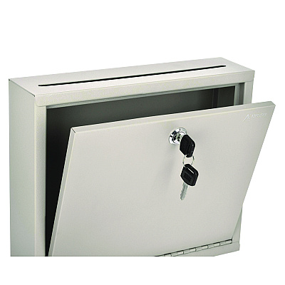 AdirOffice Large Size Steel Multi-Purpose Secure Drop Box, 12 x 3 x 10, Beige (ALHI63103BEI)