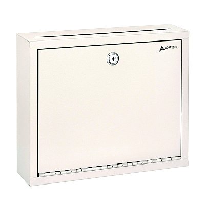 AdirOffice Large Size Steel Multi-Purpose Secure Drop Box, 12 x 3 x 10, White (ALHI63103WHI)