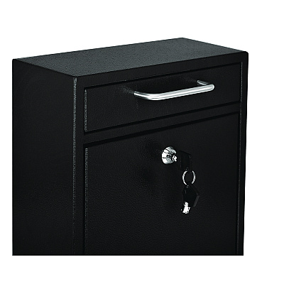 AdirOffice Medium Ultimate Wall Mounted Mail Box, 10.4 x 4.5 x 12, Black (ALHI63105BLK)