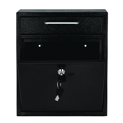 AdirOffice Medium Ultimate Wall Mounted Mail Box, 10.4 x 4.5 x 12, Black (ALHI63105BLK)