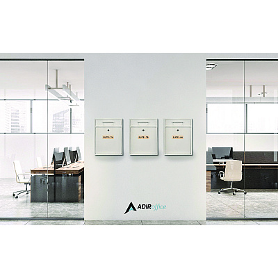 AdirOffice Large Ultimate Secure Drop Box Wall Mounted Mail Box, 11.2 x 4.7 x 16.2, White (ALHI63104WHI)